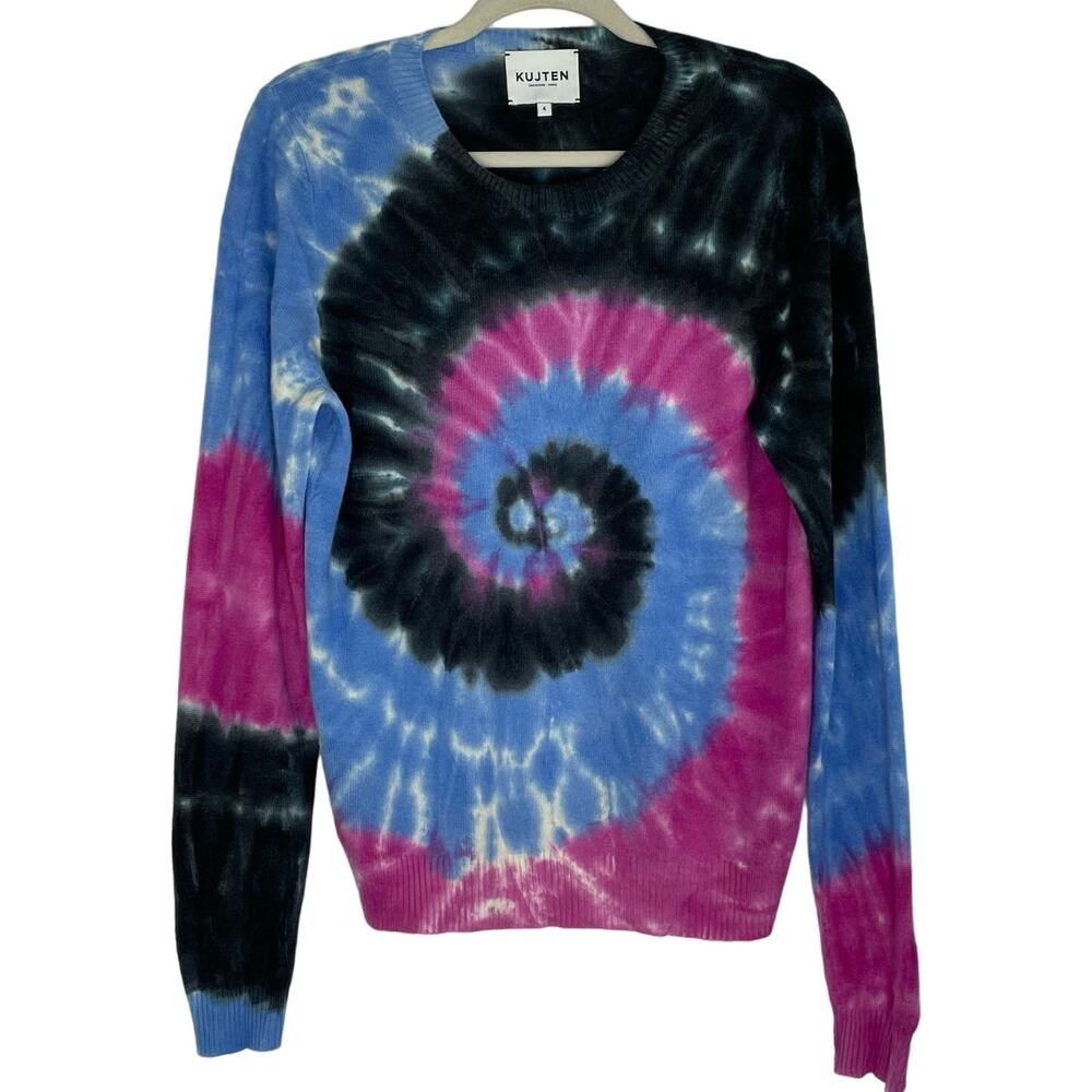 Kujten Tie Dye Cashmere Luxury Sweater Women's size 4 100% Cashmere